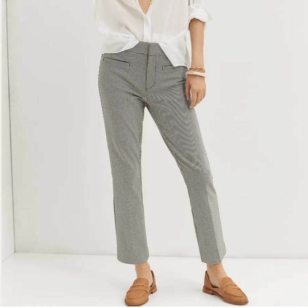 ~Anthropologie Black/White Houndstooth Trousers